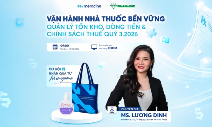 Meracine phối hợp Pharmalink tổ chức workshop hỗ trợ nhà thuốc cập nhật chính sách thuế Quý III/2026