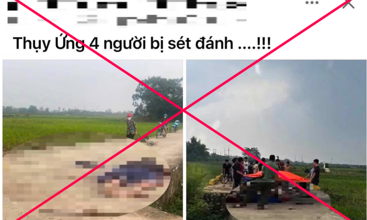 Hà Nội bác thông tin 4 người bị sét đánh tử vong