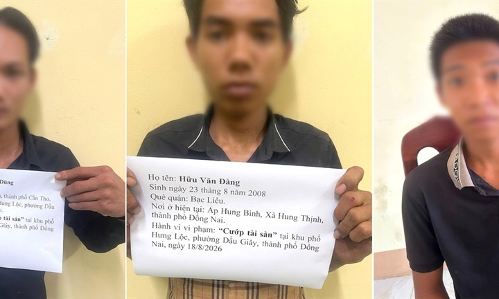Danh tính 3 đối tượng chém nam thiếu niên gặp trên đường, cướp tài sản ở Đồng Nai