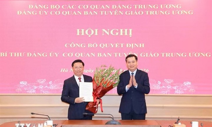 Ông Trần Thanh Lâm giữ chức Bí thư Đảng ủy cơ quan Ban Tuyên giáo Trung ương