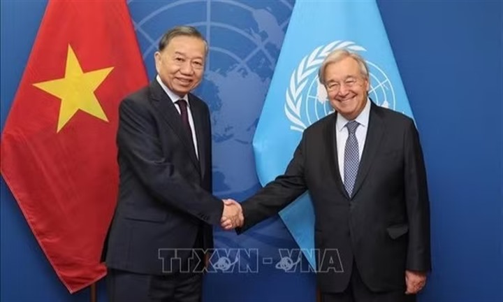 Tổng Bí thư, Chủ tịch nước Tô Lâm gặp Tổng Thư ký Liên hợp quốc António Guterres