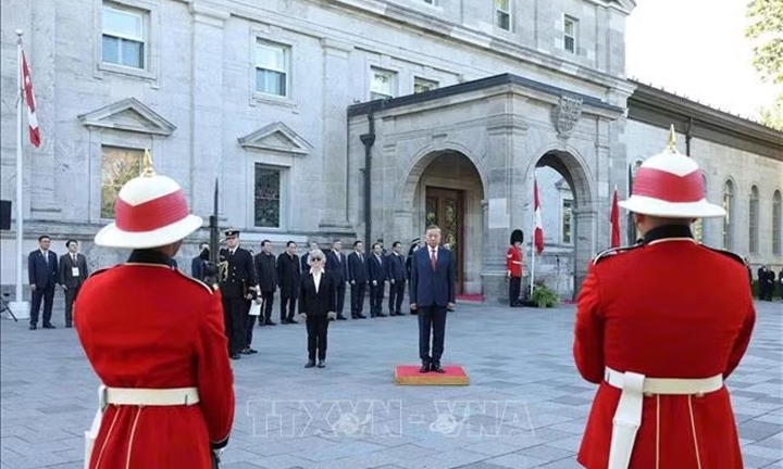 Lễ đón Tổng Bí thư, Chủ tịch nước Tô Lâm thăm cấp Nhà nước Canada