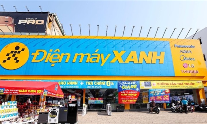 Con số doanh thu đáng chú ý của Điện Máy Xanh khi mạng lưới tại Việt Nam thu hẹp