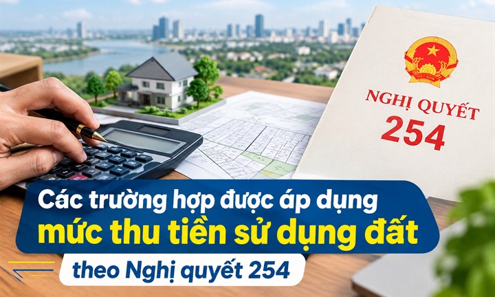 Các trường hợp được áp dụng mức thu tiền sử dụng đất theo Nghị quyết 254