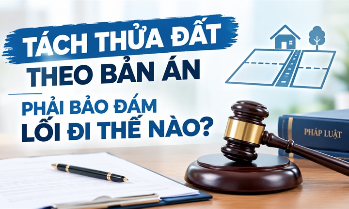 Tách thửa đất theo bản án, phải bảo đảm lối đi thế nào?