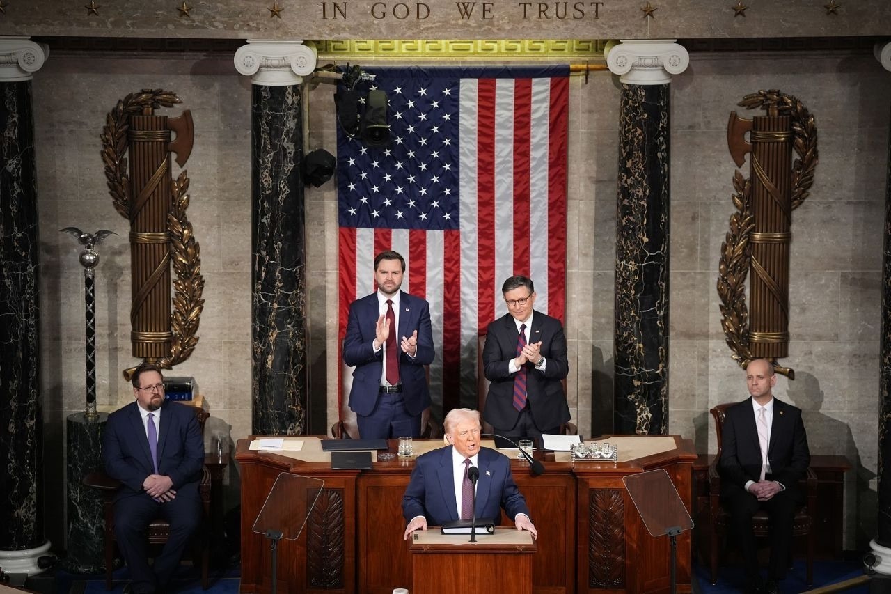 Tổng thống Donald Trump phát biểu tại phiên họp chung của Hạ viện và Thượng viện khóa 119 của Mỹ vào ngày 4/3. Ảnh: CNN