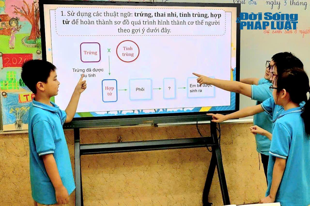 Hoạt động “Đôi bạn cùng tiến” giúp học sinh hỗ trợ nhau trong học tập và sinh hoạt hằng ngày.