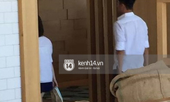 Hồng Quân quấn quýt với bạn gái bên bể bơi