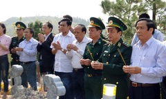 Trung tướng Võ Trọng Việt, Tư lệnh BĐBP thăm và kiểm tra công tác bảo vệ tại khu an táng Đại tướng Võ Nguyên Giáp