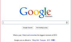 Người Việt  "tìm vàng " nhiều nhất trên Google năm 2013