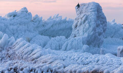 Sóng đóng băng ở Croatia
