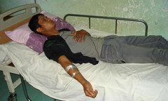 Làm việc với công an huyện xong, một thanh niên... nhập viện