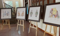 Trình làng Festival Huế 2014 bộ tranh lễ phục triều Nguyễn