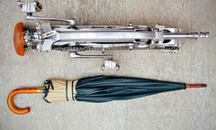 Chuyện lạ: Xe đạp có thể gấp gọn bằng cái ô