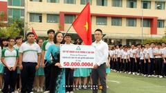 800 học sinh chào cờ dàn đội hình bản đồ Tổ quốc