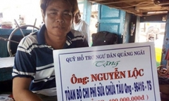 Hỗ trợ ngư dân tàu cá bị tàu Trung Quốc đâm thủng