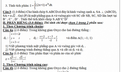 Đề thi tốt nghiệp THPT môn toán năm 2014 