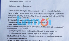 Đề thi tốt nghiệp THPT môn toán năm 2014 
