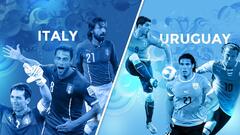 Dự đoán tỷ số trận Italia đấu với Uruguay 23h (24/6)