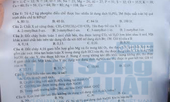 Đáp án đề thi đại học môn Hóa học khối A năm 2014 