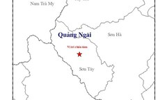 Động đất 2,8 độ richter tại huyện Sơn Tây, Quảng Ngãi