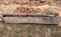 Phát hiện ngôi mộ cổ bằng thân cây thời Lê ở Hà Tĩnh