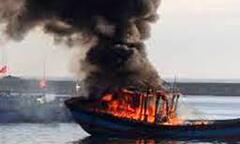 Tàu chở dầu phát nổ, 5 người thương vong