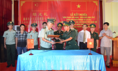 Ký kết nghĩa “Đồn trạm hữu nghị - Biên giới bình yên” 