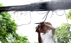 Dây điện hạ thế bị đứt, hai vợ chồng tử vong