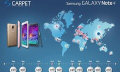 Samsung công bố lịch phát hành Note 4