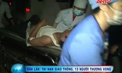 Clip: Xe khách gây tai nạn thảm khốc, 13 người trọng thương