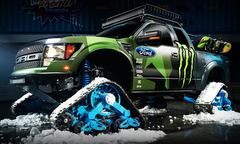Ken Block “phiêu” cùng hàng khủng Ford F-150 RaptorTrax