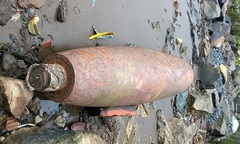 Phát hiện bom  "khủng " 2,5 tạ, còn nguyên kíp nổ tại Cần Thơ