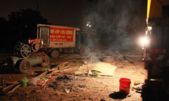 Làm lốp lưu động, một người chết thảm