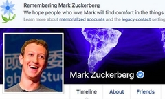 Mark Zuckerberg bất ngờ bị  "báo tử " trên Facebook