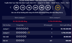 Kết quả xổ số điện toán Vietlott ngày 23/9: Hơn 55 tỷ đồng sẽ có chủ?