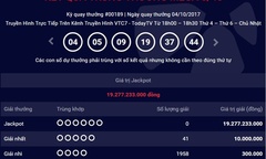 Kết quả xổ số Vietlott hôm nay 6/10: Hơn 19 tỷ đồng sẽ về tay ai?