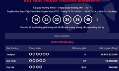Kết quả xổ số Vietlott hôm nay 26/11: Hơn 19 tỷ đồng sẽ thuộc về ai?