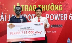 Doanh nhân trẻ may mắn trúng Jackpot hơn 18,6 tỷ đồng