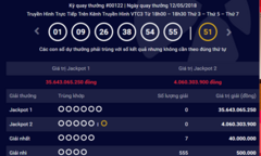 Kết quả xổ số Vietlott hôm nay 12/5/2018: Jackpot 35 tỷ lại đi vào  "bế tắc "