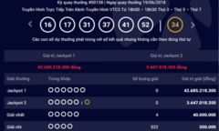 Kết quả xổ số Vietlott hôm nay 21/6/2018: Hồi hộp chơi trò trốn tìm với hơn 42 tỷ