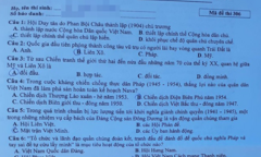 Tổng hợp đáp án môn Lịch sử 24 mã đề THPT quốc gia