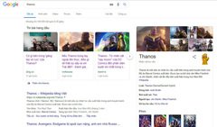 Cú  "búng tay " của Thanos đã xuất hiện lên trang tìm kiếm Google
