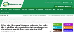 Cảnh báo quảng cáo lừa đảo người tiêu dùng có liên quan đến sản phẩm ZEAMBI Drops Multi – Vitamins 