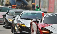 Dàn siêu xe tham dự Car Passion 2019 nối đuôi nhau rời Hà Nội