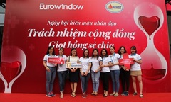 Ngày hội hiến máu nhân đạo Eurowindow huy động được 235 đơn vị máu