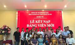 Trường ĐH Kinh doanh và Công nghệ Hà Nội tổ chức Lễ kết nạp Đảng viên mới năm 2019