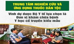 Trung tâm Thuốc dân tộc được Bộ Y tế đánh giá cao về mô hình khám chữa bệnh YHCT 
