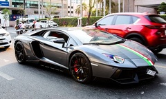  "Siêu bò " Lamborghini Aventador biển số tứ quý 9 lăn bánh trên đường phố TP.HCM