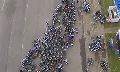 Độc đáo bản đồ Việt Nam tạo nên từ hàng trăm biker